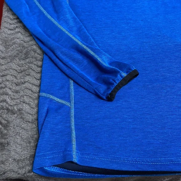 Hind 24/7 run Long sleeve three-quarter performance top blue black 3M large - Picture 7 of 14